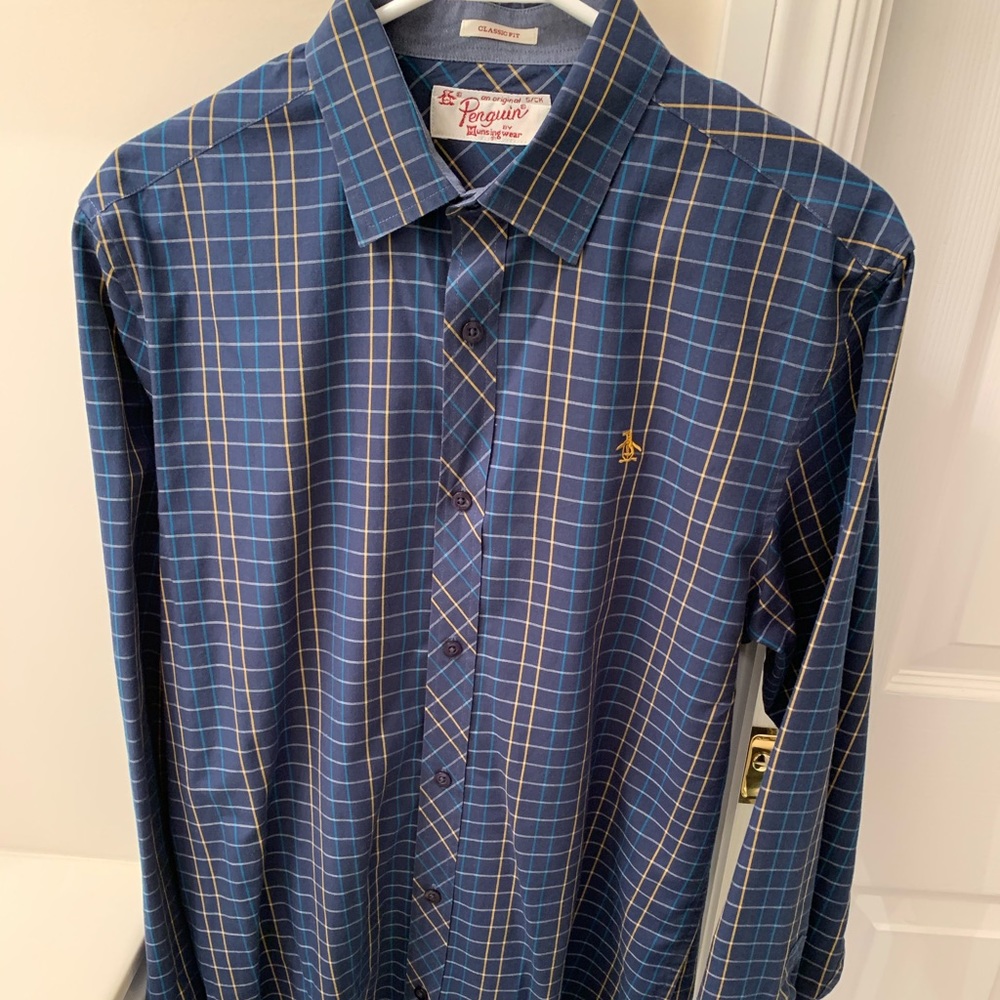 Penguin Classic Fit Striped Button Down